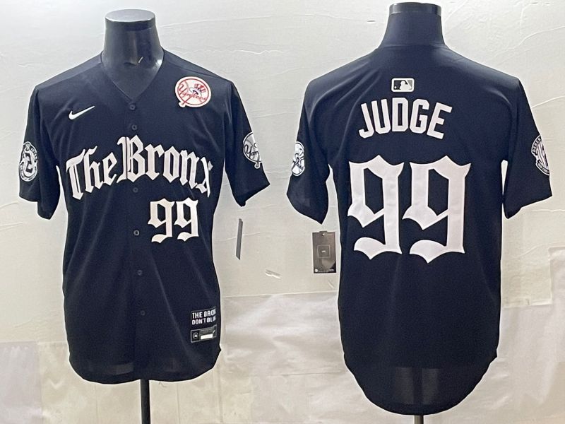 Men 2025 New York Yankees 99 Judge Black Five generations Joint Name Nike MLB Jersey style 35